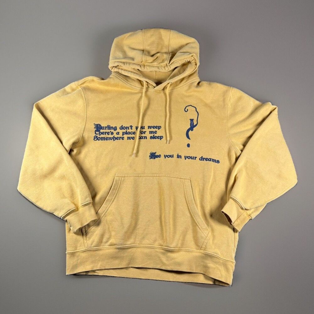 Halsey Tour Hoodie Dreams Darling 2022 M Gold Yellow Pullover Graphic